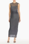 Amanda Uprichard Lyle Sleeveless Maxi Dress In Gray