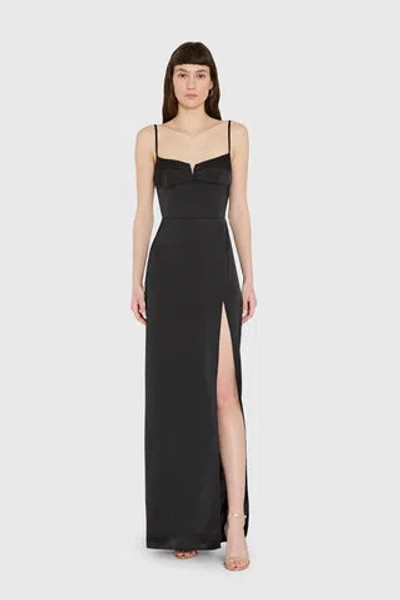 Amanda Uprichard Lyra Maxi Dress In Black