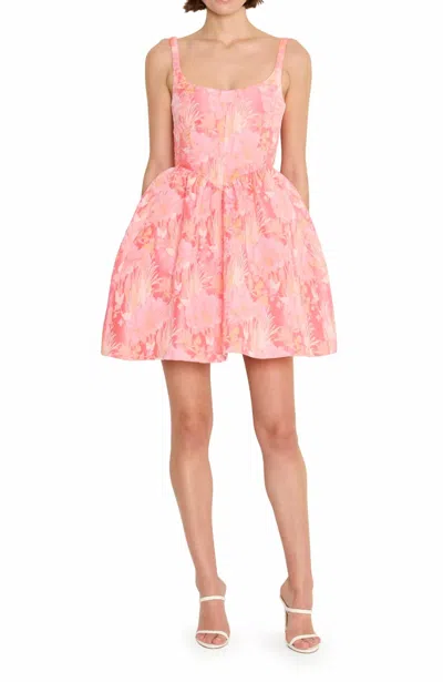 Amanda Uprichard Mabel Dress In Orange Pink