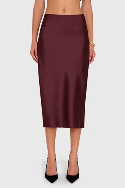 Amanda Uprichard Maci Skirt In Burgundy