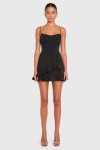 Amanda Uprichard Magnolia Romper In Black