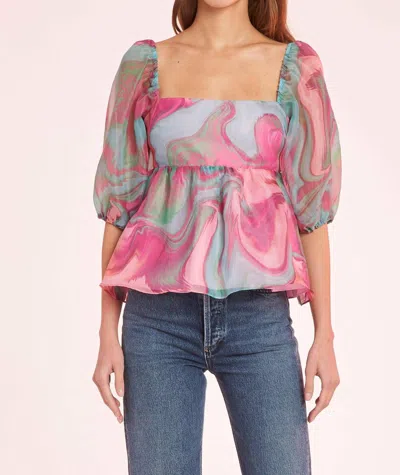 Amanda Uprichard Maisie Top In Mystic In Multi