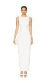 Amanda Uprichard Marbella Maxi Dress In Feather In White
