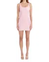 Amanda Uprichard Margot Faux-leather Sleeveless Mini Dress In Antique Rose In Pink