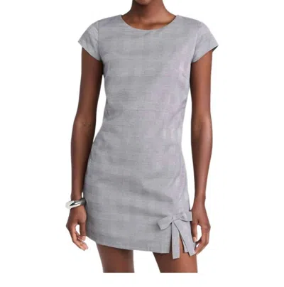 Amanda Uprichard Mariama Dress In Business Plaid In Gray