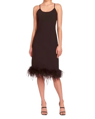 Amanda Uprichard Marianna Dress In Black In Burgundy