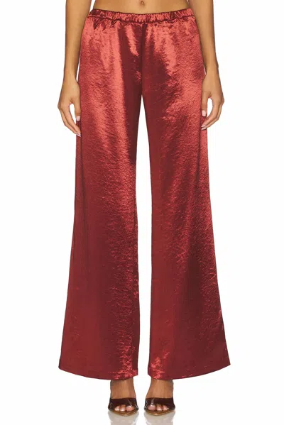 Amanda Uprichard Mariko Pant In Russet In Burgundy
