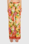Amanda Uprichard Mariko Pants In Dominica Scarf Print In Multi