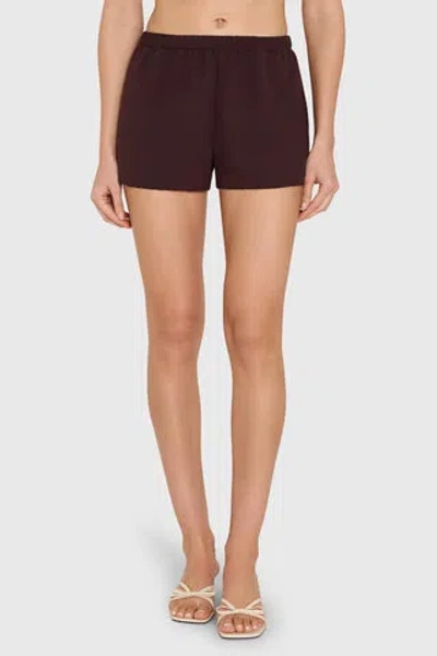 Amanda Uprichard Mariko Shorts In Brown