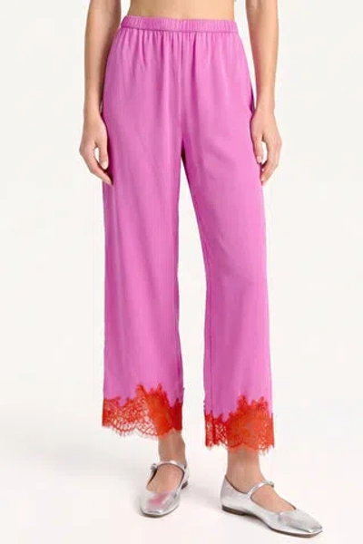 Amanda Uprichard Mariko Silk Capri In Pink