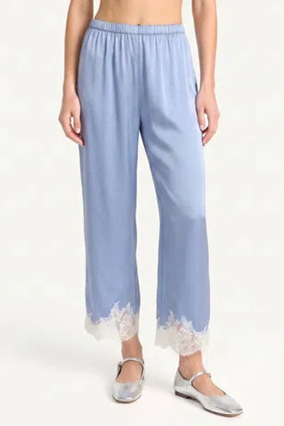 Amanda Uprichard Mariko Silk Capri In Blue