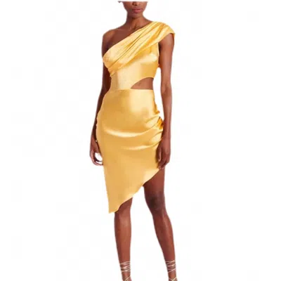Amanda Uprichard Marilyn Midi Dress In Citron In Yellow