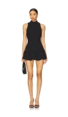 Amanda Uprichard Marshall Bubble Skort Romper In Black