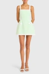 Amanda Uprichard Martini Skort Romper In Hypermint,ivory