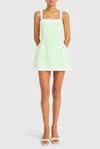 Amanda Uprichard Martini Skort Romper In Hypermint/ivory