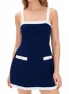 Amanda Uprichard Martini Skort Romper In Blue