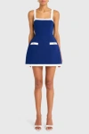 Amanda Uprichard Martini Skort Romper In Navy,ivory