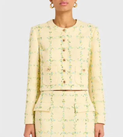 Amanda Uprichard Maven Jacket In Yellow