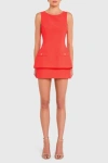 Amanda Uprichard Maven Skort Romper In Crimson