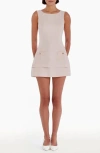 Amanda Uprichard Maven Sleeveless Skort Romper In Mochi