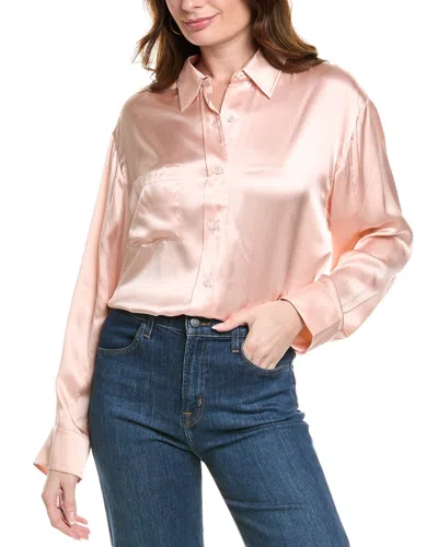 Amanda Uprichard Mayflower Silk Shirt In Pink