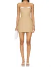 Amanda Uprichard Meline Dress In Brown