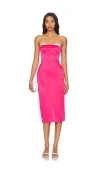 Amanda Uprichard Meline Midi Dress In Red