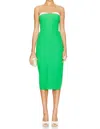Amanda Uprichard Meline Silk Midi Dress In Multi