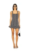 Amanda Uprichard Mellie Romper Minidress In Black