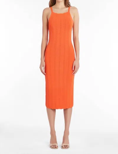 Amanda Uprichard Melody Knit Dress In Mandarin In Orange