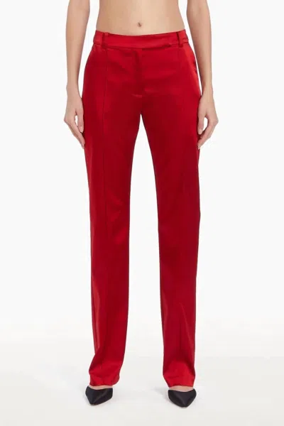 Amanda Uprichard Mercer Pants In Ruby In Red