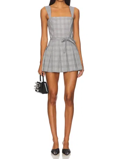 Amanda Uprichard Mercy Skort Romper In Business Plaid In Multi