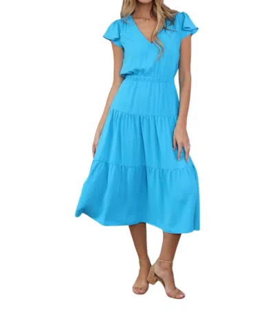 Amanda Uprichard Meredith Dress In Safari Blue