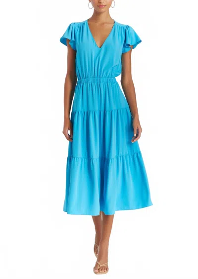 Amanda Uprichard Meredith Midi Dress In Safari Blue