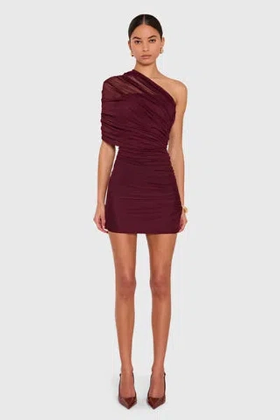 Amanda Uprichard Mia Dress In Burgundy