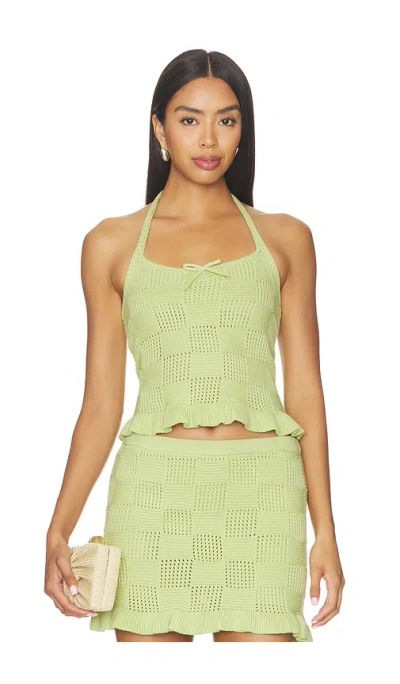 Amanda Uprichard Milena Top In Green