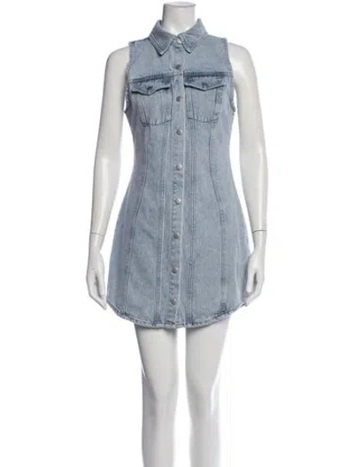 Pre-owned Amanda Uprichard Mini Dress In Blue
