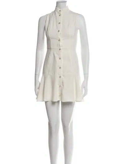 Pre-owned Amanda Uprichard Mini Dress In Neutral