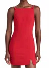 Amanda Uprichard Misena Mini Dress In Ruby In Red