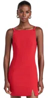 Amanda Uprichard Misena Mini Dress In Ruby In Ruby