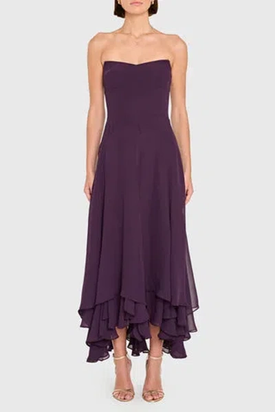 Amanda Uprichard Monterey Dress In Burgundy