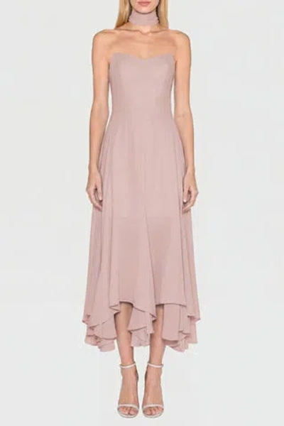 Amanda Uprichard Monterey Dress With Scarf In Pink