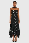 Amanda Uprichard Monterey Dress With Scarf In Black