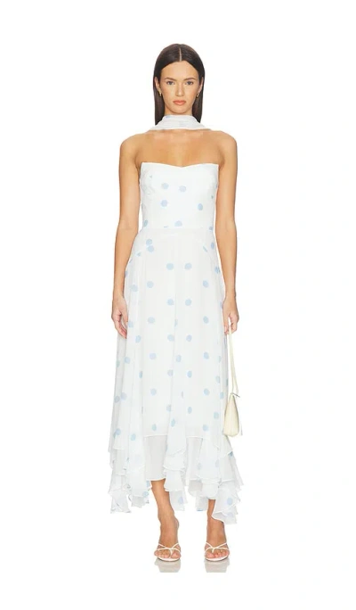Amanda Uprichard Monterey Dress With Scarf In Multi
