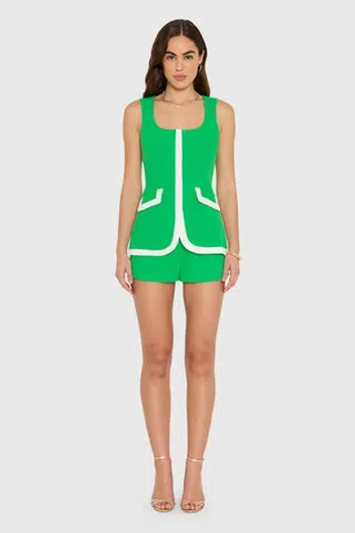 Amanda Uprichard Morgan Romper In Green