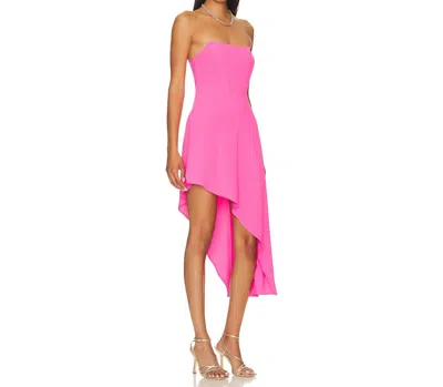 Amanda Uprichard Muse Dress In Hibiscus In Pink