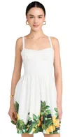 Amanda Uprichard Napoli Fit And Flare Dress In Lemonhead