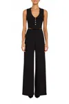 Amanda Uprichard Nathan Jumpsuit In Black In Black