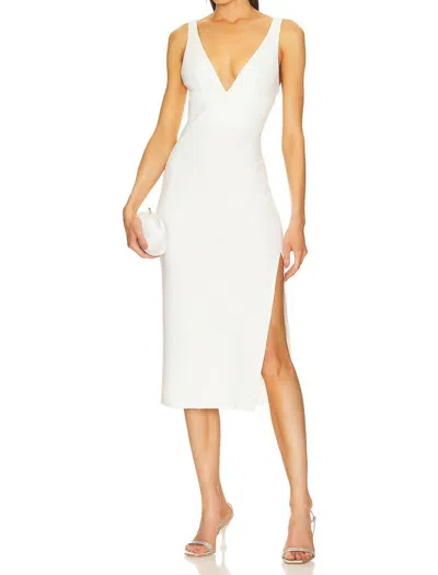 Amanda Uprichard Nelly Midi Dress In Ivory In Multi