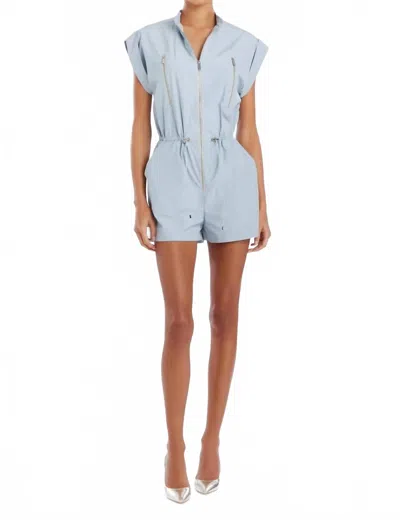 Amanda Uprichard Neville Romper In Aero In Blue